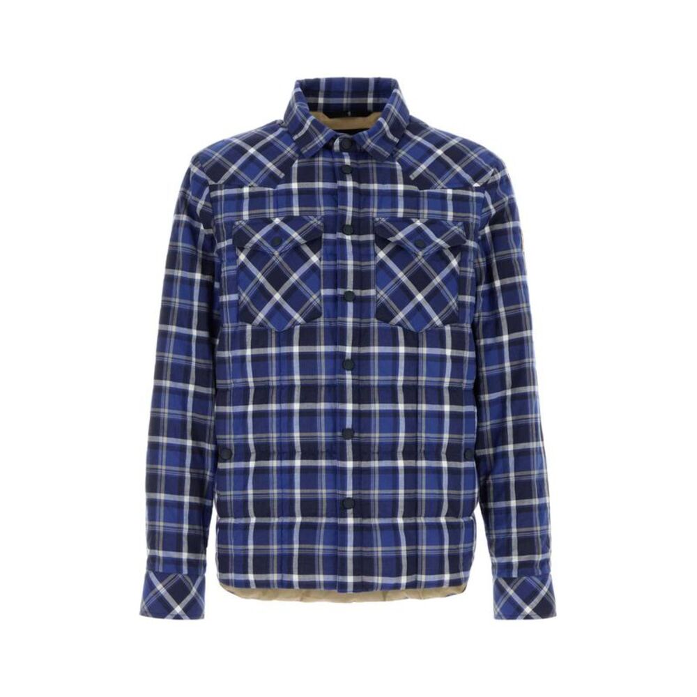 Moncler Grenoble Men Embroidered Stretch Cotton Shirt